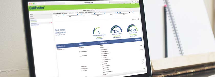 speech analytics user dashboard and agent scorecards